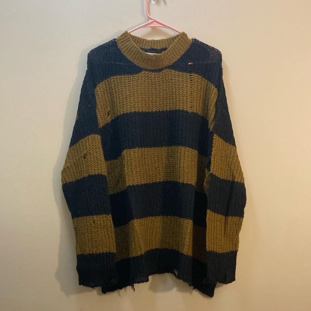 Lightweight Vintage Distressed Striped Urban Outfitters sweater